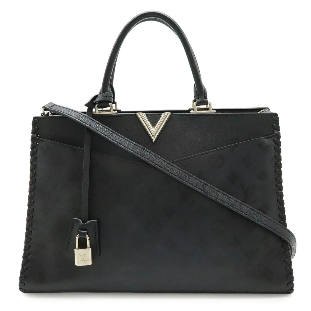 LOUIS VUITTON Very Zip Tote 2way Shoulder Bag Monogram Noir Black